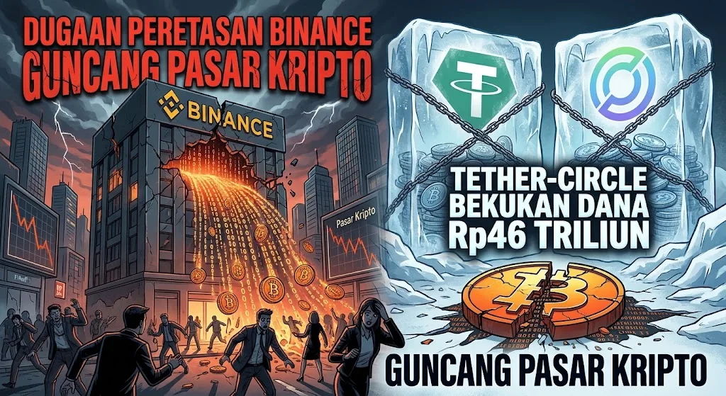 Dugaan Peretasan Binance Guncang Pasar Kripto, Tether-Circle Bekukan Dana Rp46 Triliun