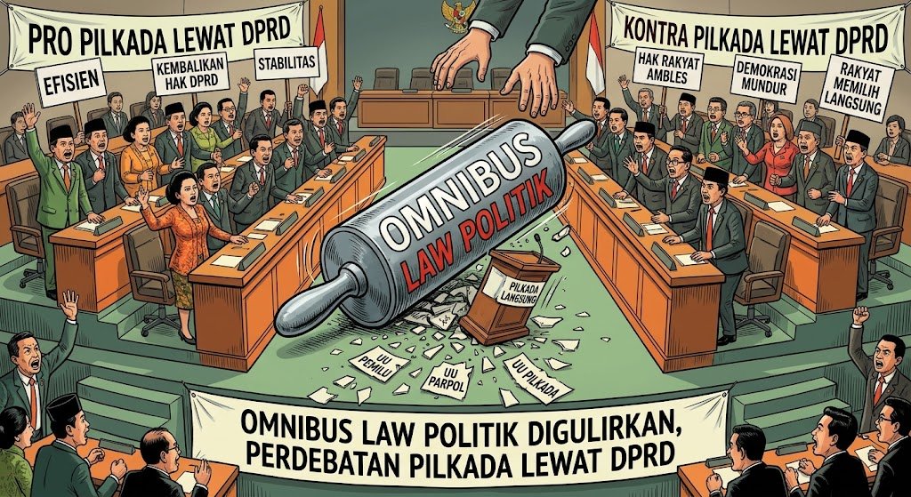 Omnibus Law Politik Digulirkan, Perdebatan Pilkada lewat DPRD Kembali Memanas